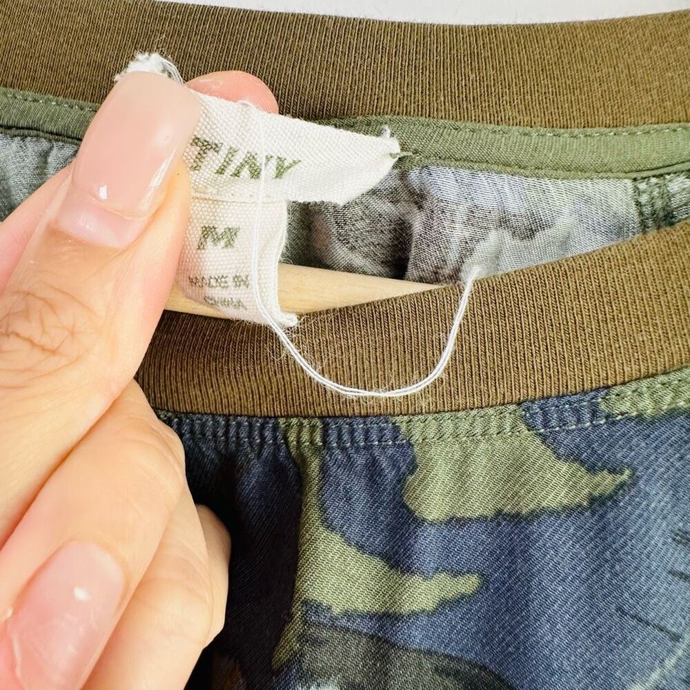 Anthropologie Tiny Ivy Blouse Long Sleeve Camo Floral Tropical Boho Green - Picture 5 of 10